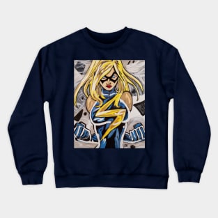 Ms. Marvel by Scott Hulderson Crewneck Sweatshirt